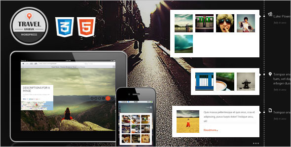Fullscreen Travel HTML Template