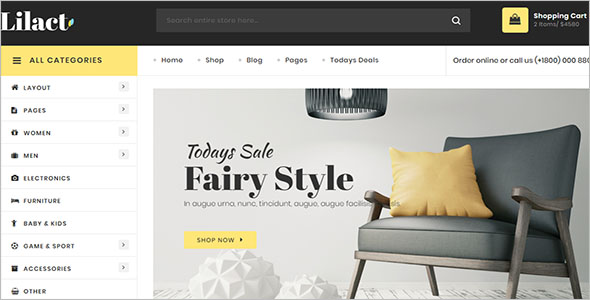 Furniture Retail Bootstrap Template