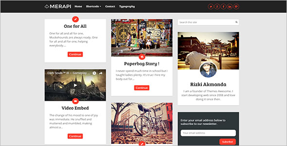 Grid Blog Theme