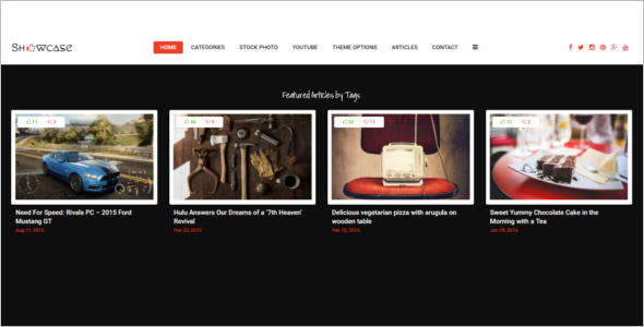 Grid Blog Website Template