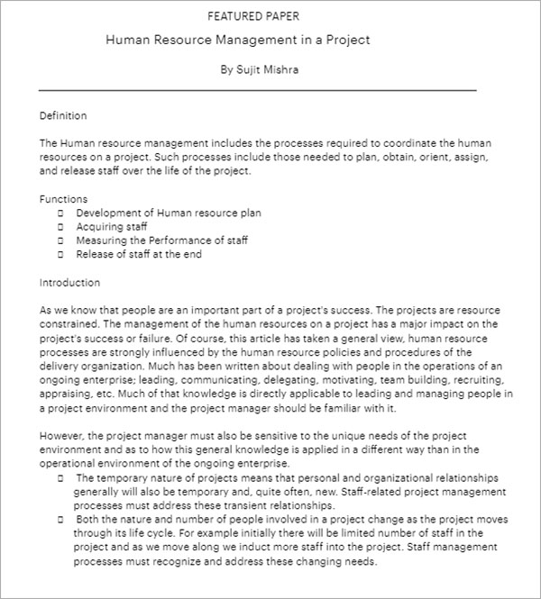 HR Proposal Template