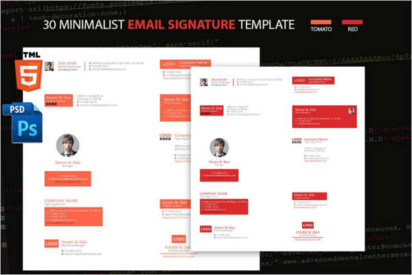 HTML Email Signature Etiquette Template