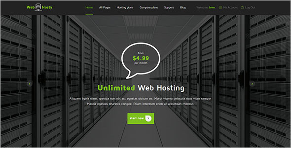 HTML Hosting Website Template