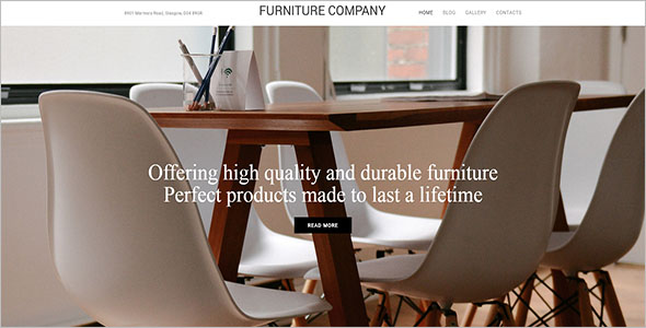 High-Quality Furniture Bootstrap Template