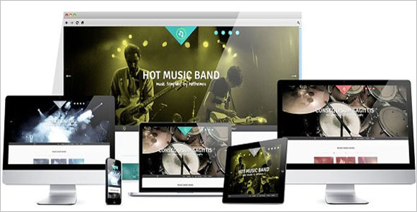 Hot Music Band Joomla Template