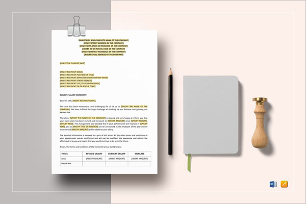 Increment Promotion Letter Format