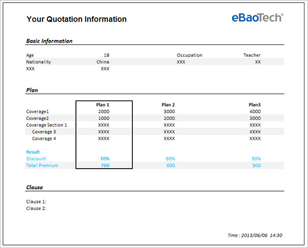 Insurance Quotation Template