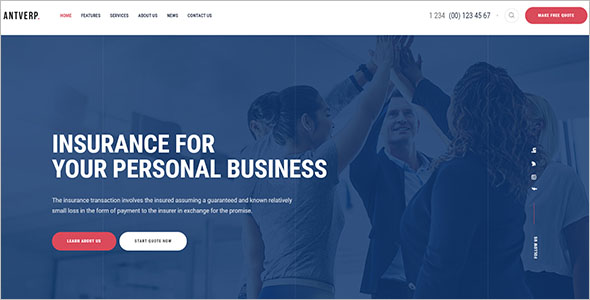Insurance Service WordPress Theme
