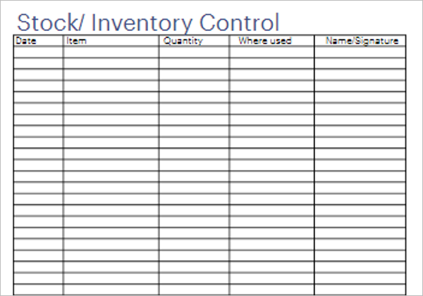 Inventory Control PPT Template