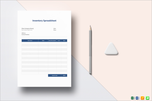 Inventory Spreadsheet Control Template