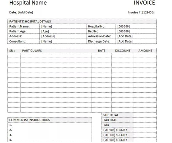 22 medical receipt templates free pdf doc excel formats