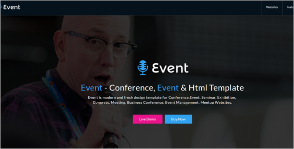 Live Event Management Website Template