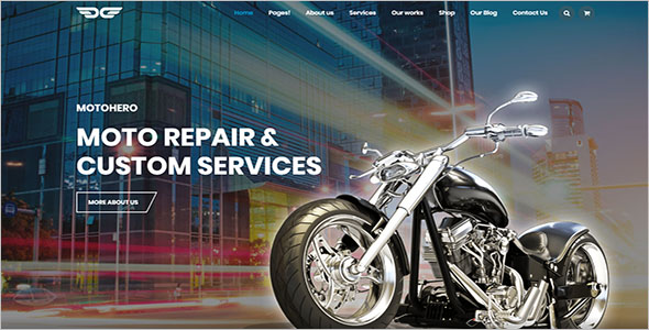 Motorcycle Service Business Theme