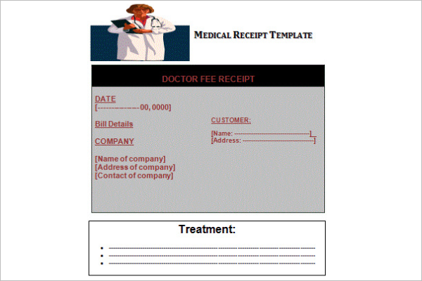 22 medical receipt templates free pdf doc excel formats