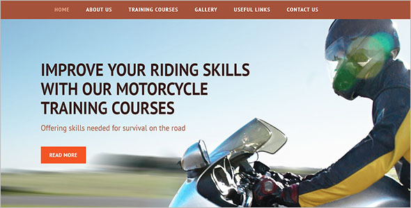 Motorcycle Training Website Template