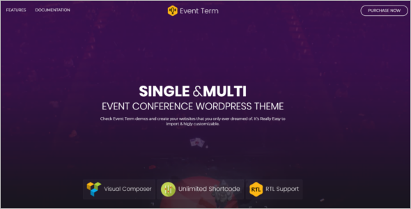 Multiple Event Management Website Theme