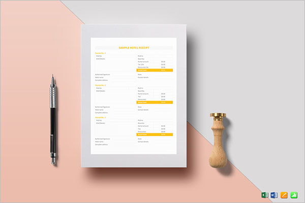 Online Restaurant Receipt Template