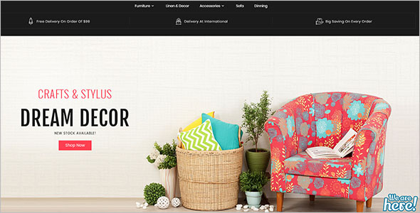 Parallax Furniture Bootstrap Template