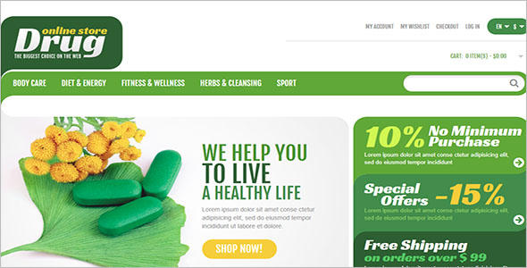 Premium Health Magento Theme