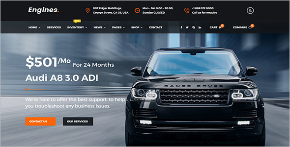 Premium Motorcycle Website Template
