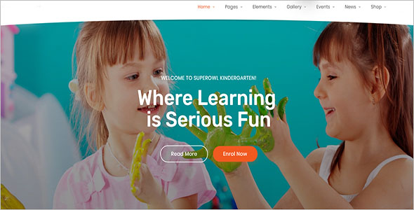 Preschool Website Template