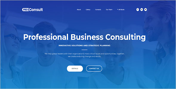 Professional Consulting Landing Page Template