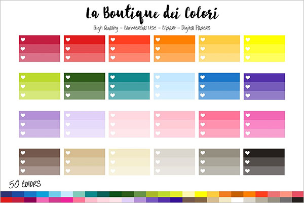 Rainbow Ombre Checklist Template