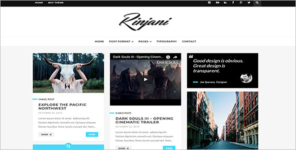 Responsive Grid Blog Template