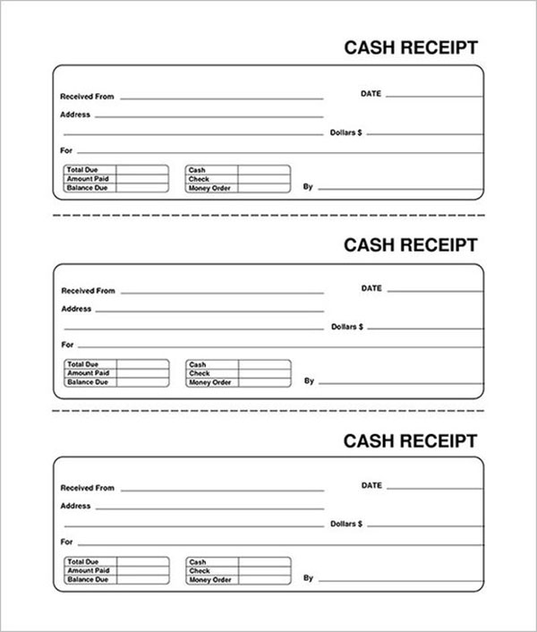 Restaurant Cash Receipt Template