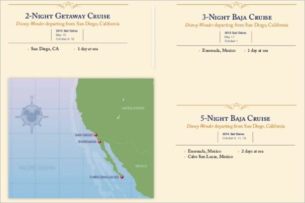 Sample Disney Cruise Itinerary Template
