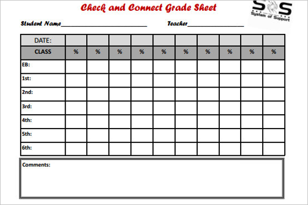 Sample Grade Sheet Template PDF