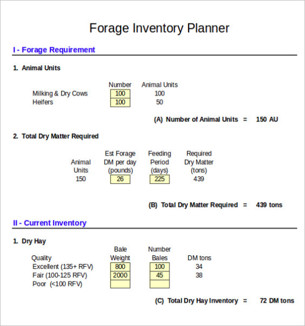 SampleÂ Inventory Control Template