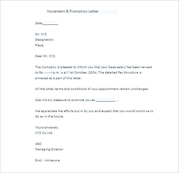 41+ Promotion Letter Templates Free PDF, Word Formats