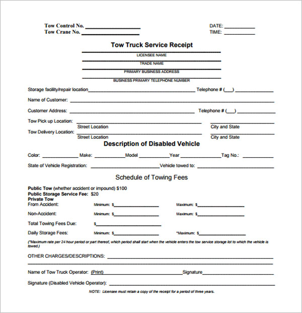 20 service receipt templates free pdf word doc example formats