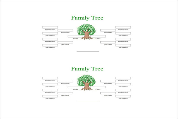 4 Generation Family Tree Template – Free Family Tree Templates