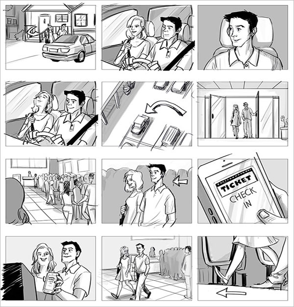 Simple Animation Storyboard Template