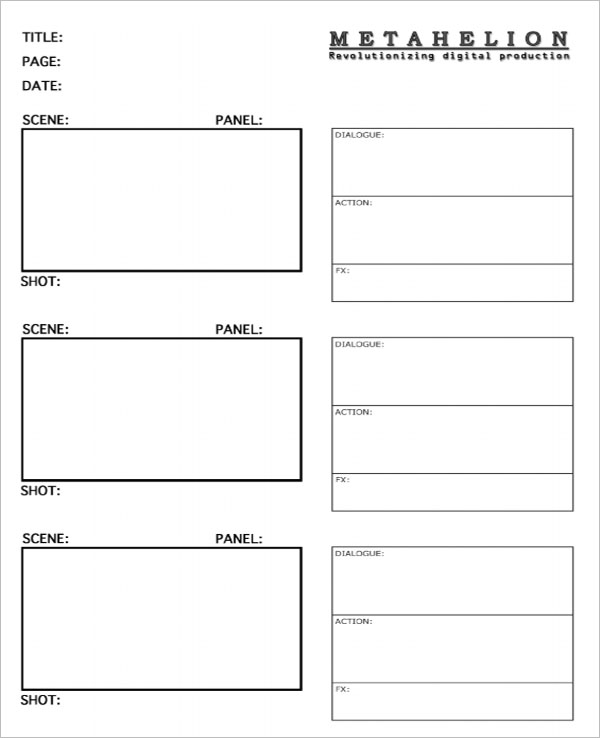 Simple StoryboardÂ  Template Download