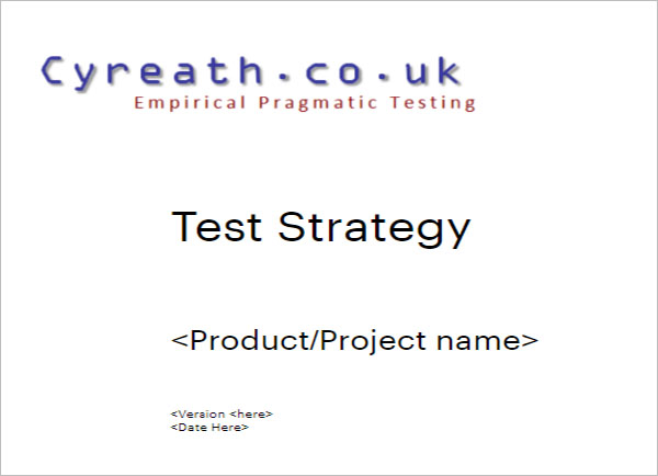 Simple Test Strategy Template