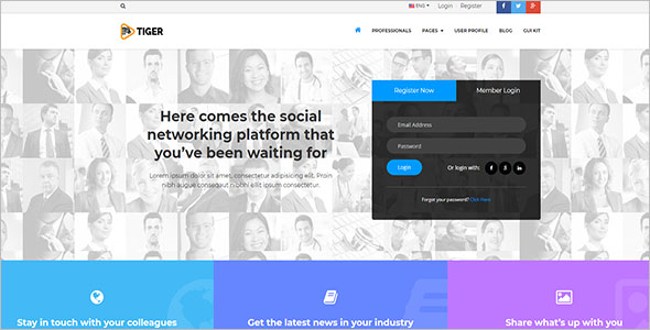 Social Network HTML Template