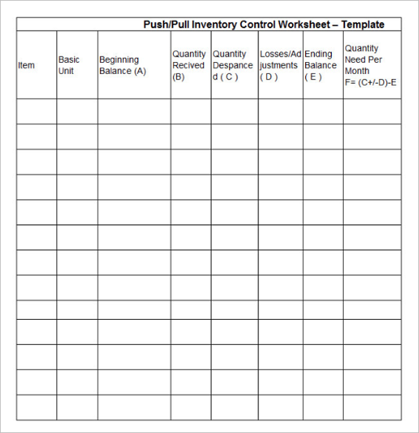 Stock Inventory Template PSD