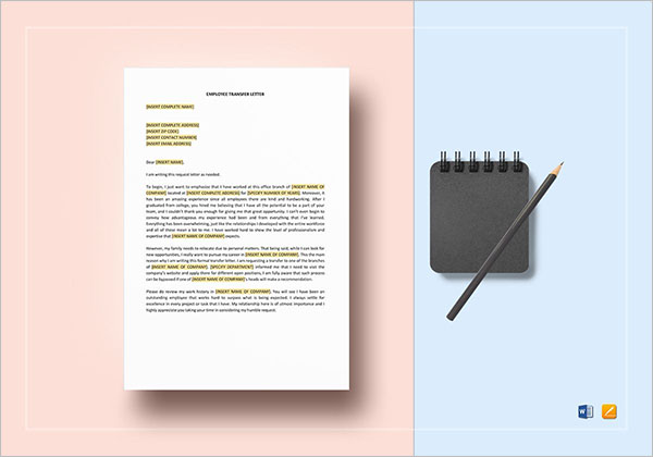 Transfer Letter To HR
