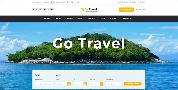 Travel Website HTML Template