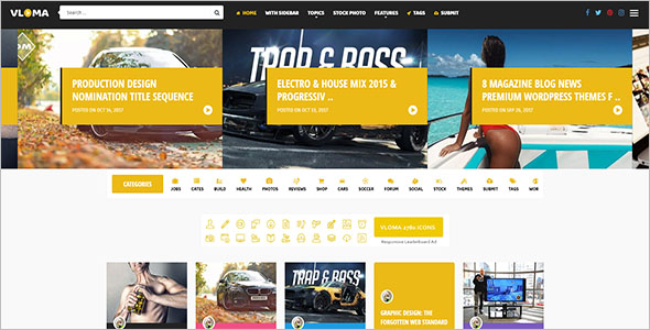 Video Grid Blog Template