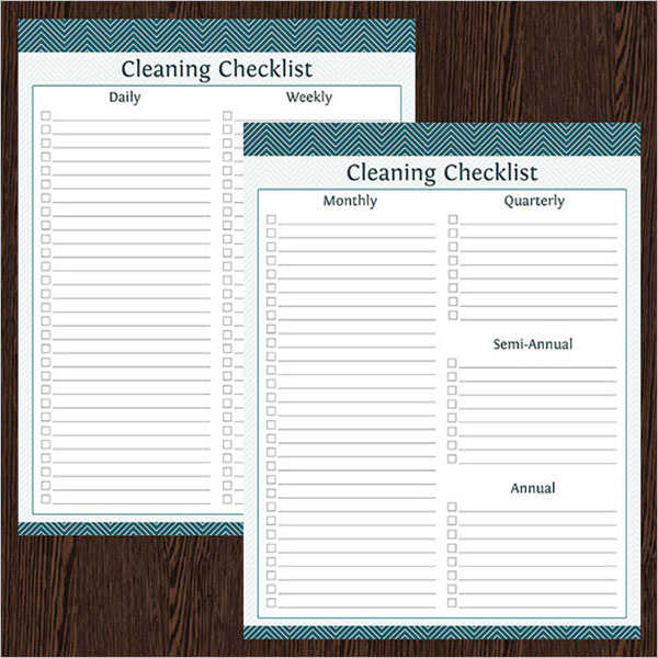 Weekly & Daily Checklist Template