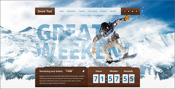 Winter Travel HTML Template