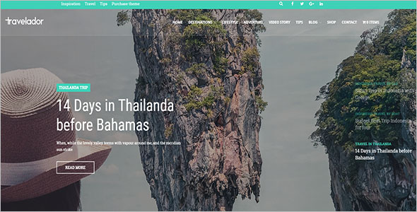 WordPress Blog Travel Theme