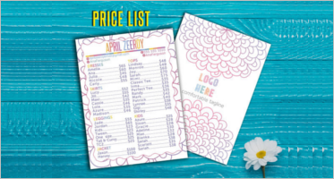 price list templates