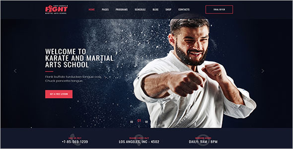 Arts School Website PSD Template