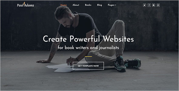 Author & Writer Blog Template
