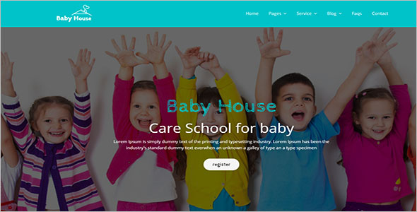 Baby Care School Website Template
